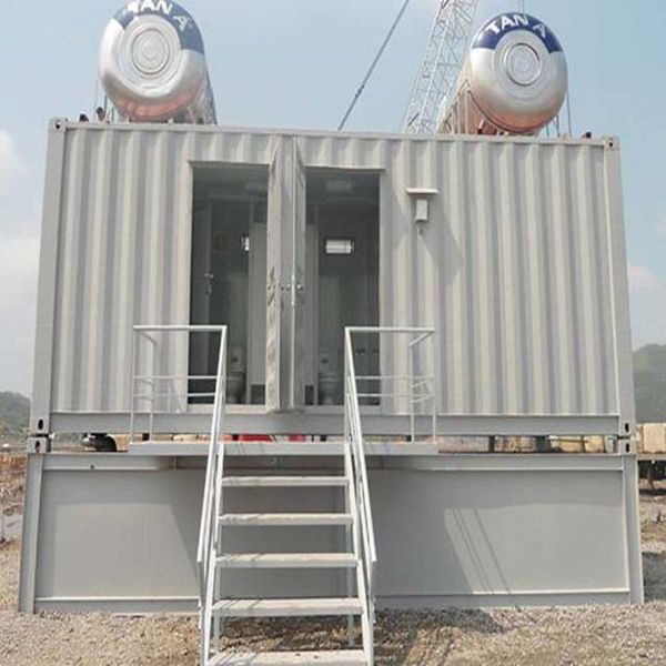 Container toilet 20 feet có hố gas